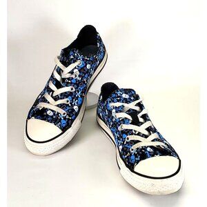 Rare Converse All Stars CHUCK TAYLOR Kid Scrull and Keys Print Low Top Sz 3 1706